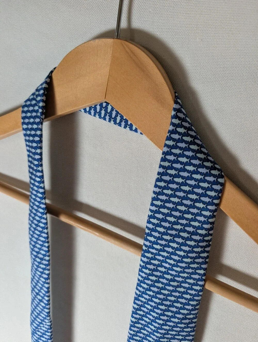 Vineyard Vines Silk Shark Print Blue Tie Handpicked By Shep And Ian